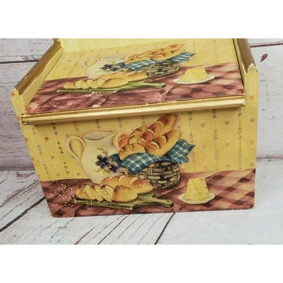 Anister Gift Inc Wooden Storage Open & Close Lid Mini Storage Box Kitchen Décor